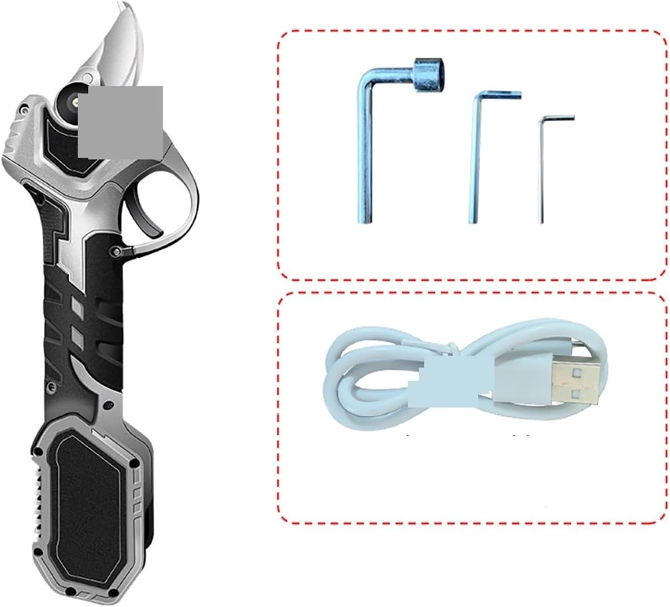 Tree Branch Pruner Electric Pruning Shears 25mm Cutting Diameter Sharp Blade Lightweight Cordless Pruner Handheld Power Pruner for Gardening Tree Shar