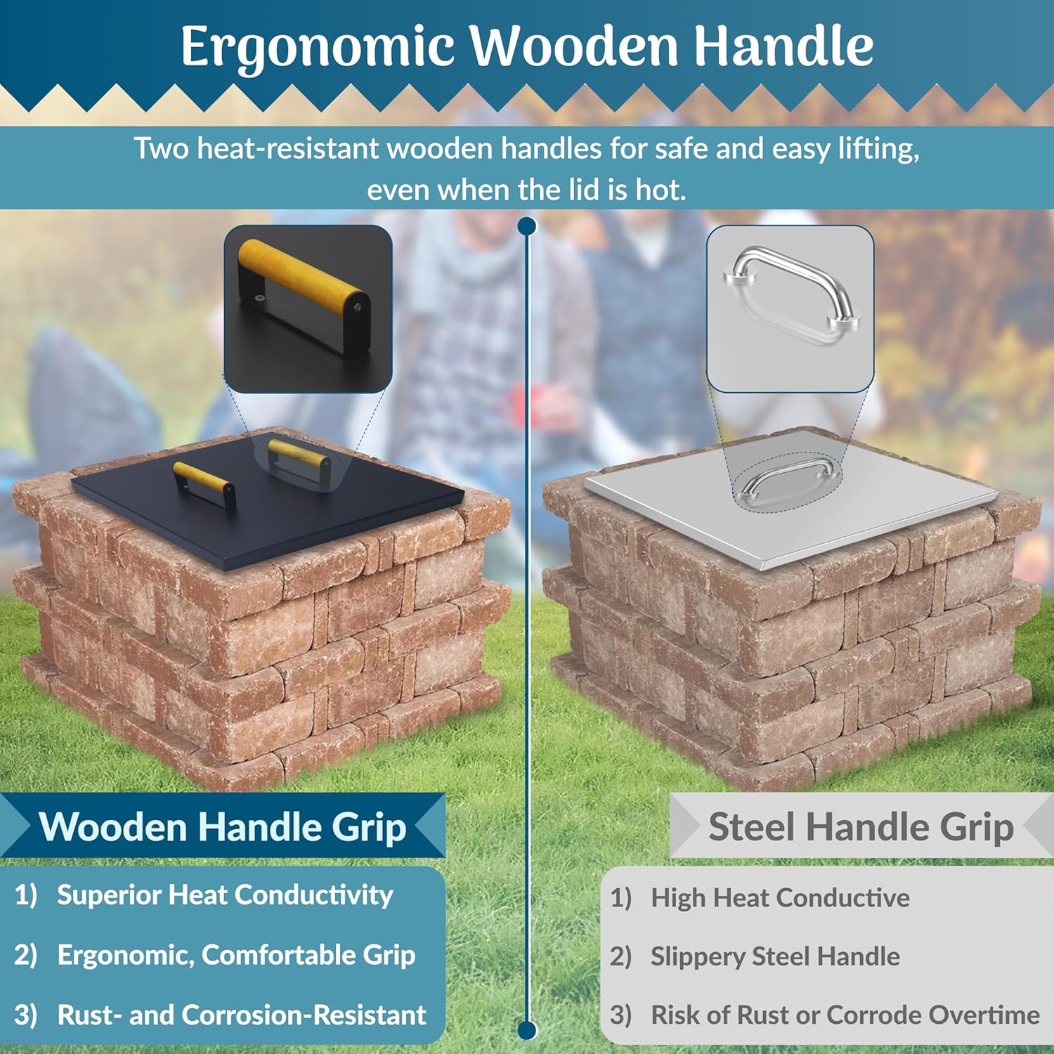 FEBTECH - Fire Pit Cover Square - 21