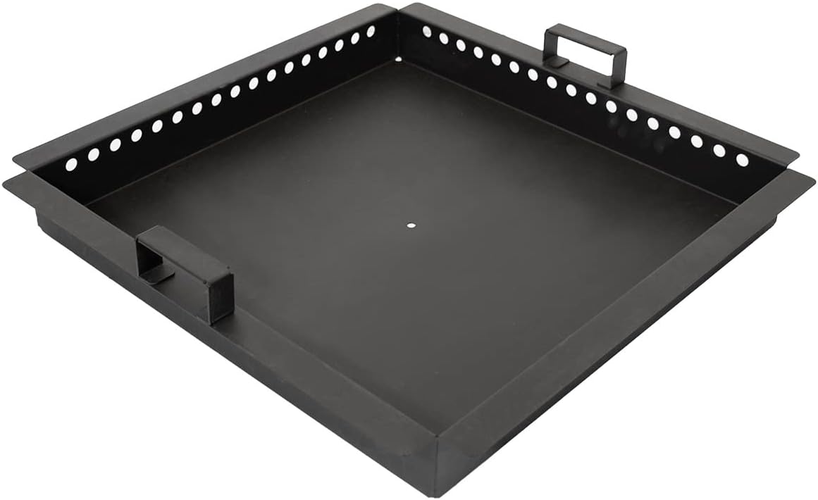 Blue Sky Outdoor Living Square Mammoth Smokeless Patio Fire Pit, Lift-Out Ash Catch, Black