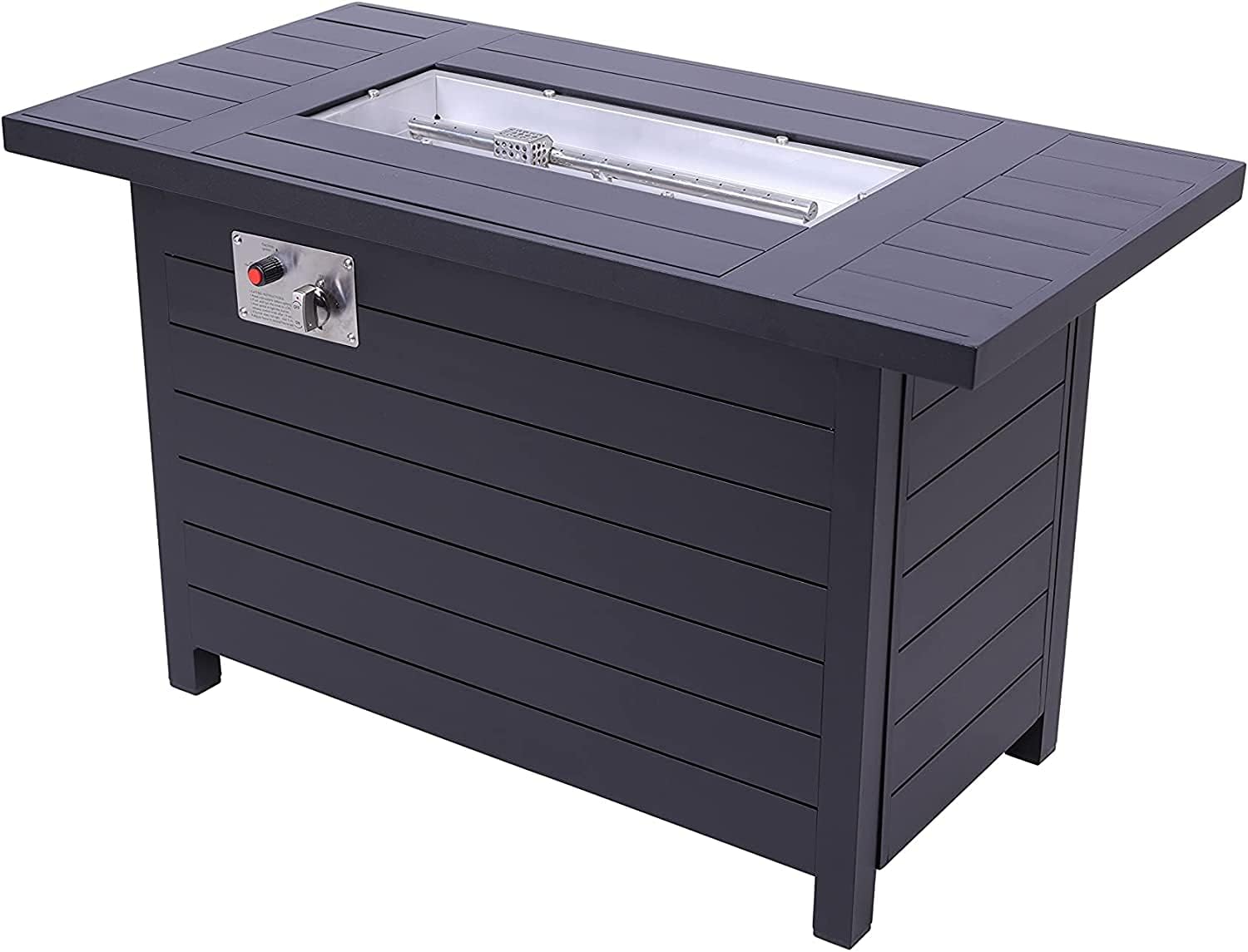 Fire Pit for Outdoor Home Garden Backyard Fireplace Resort Grade Table Fire Pit [CM-4275] (Table Fire Pit - Gray, Size :- 25'' H x 52'' W x 52'' D)