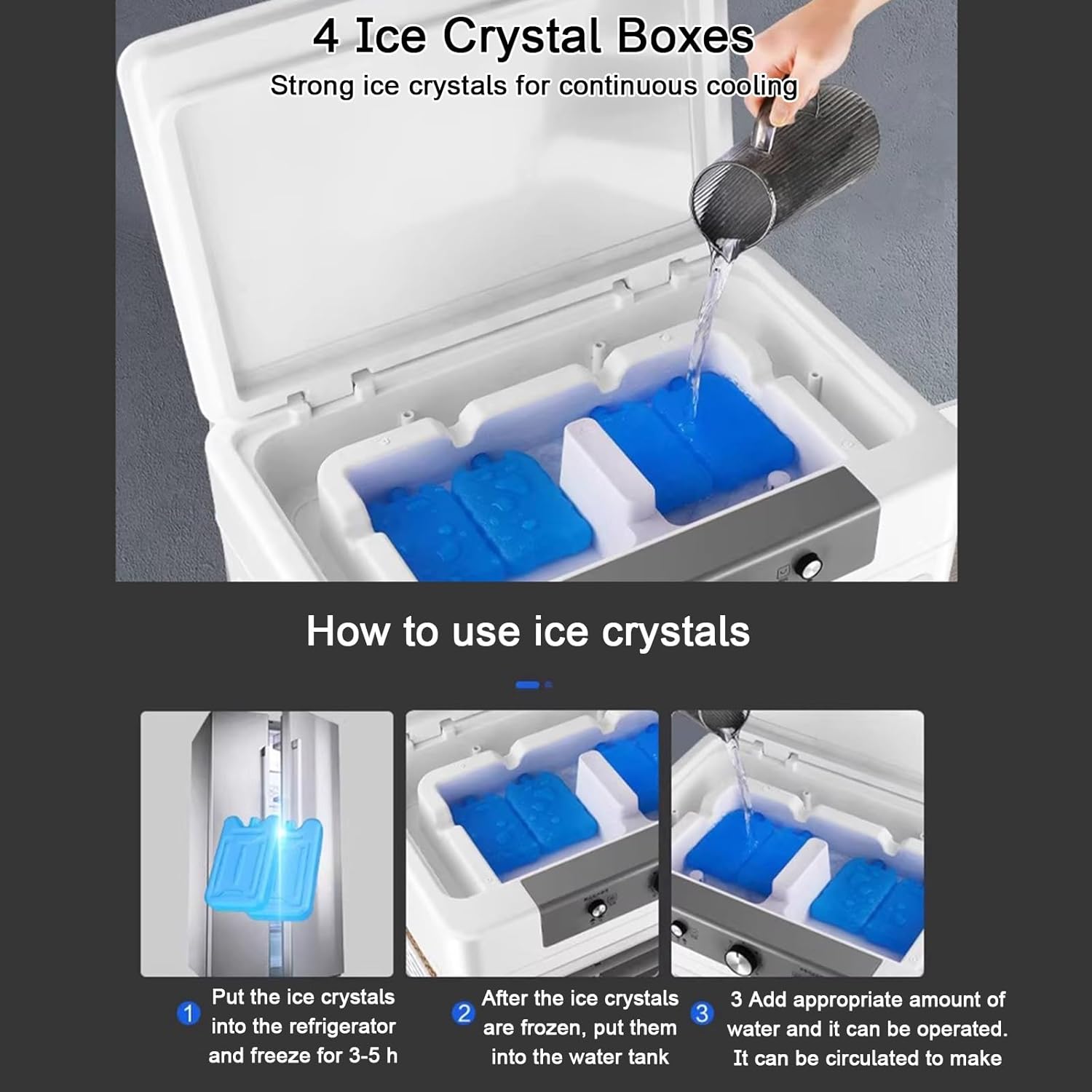 Portable Air Conditioners, Evaporative Air Cooler, Strong Cold Wind, Upper and Lower Double Water Tanks, for Workshops, High Temperature Places(88x38x29cm/35x15x11in)