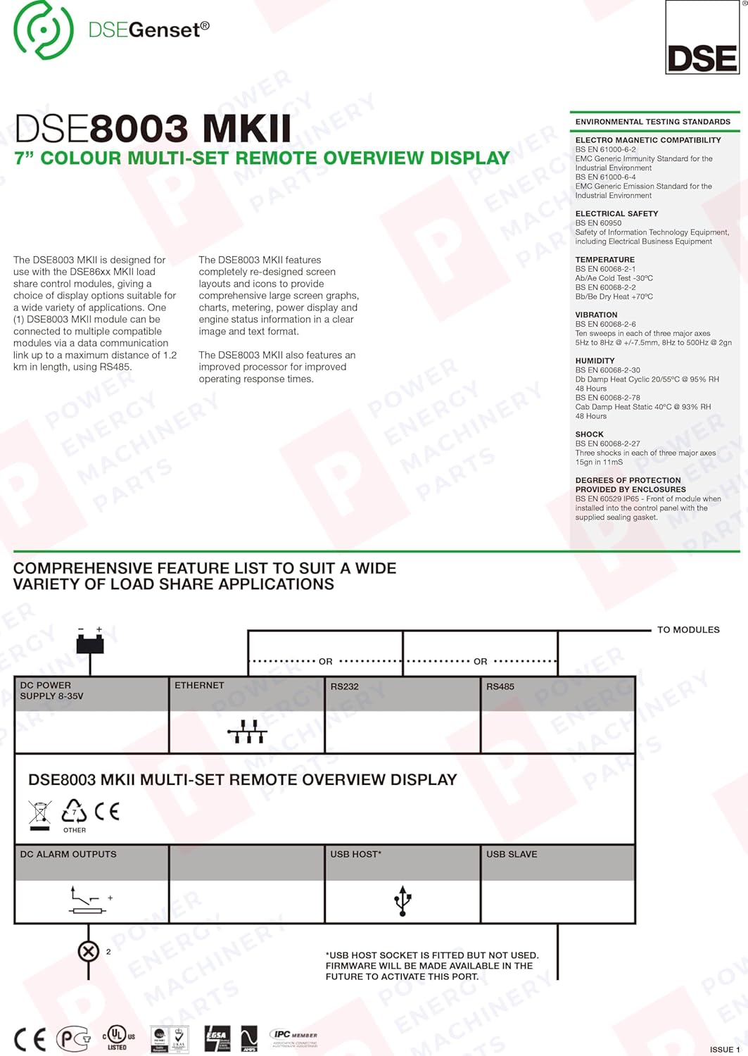 Diesel Generator Controllers DSE8003 MKII Original Deep Sea 7