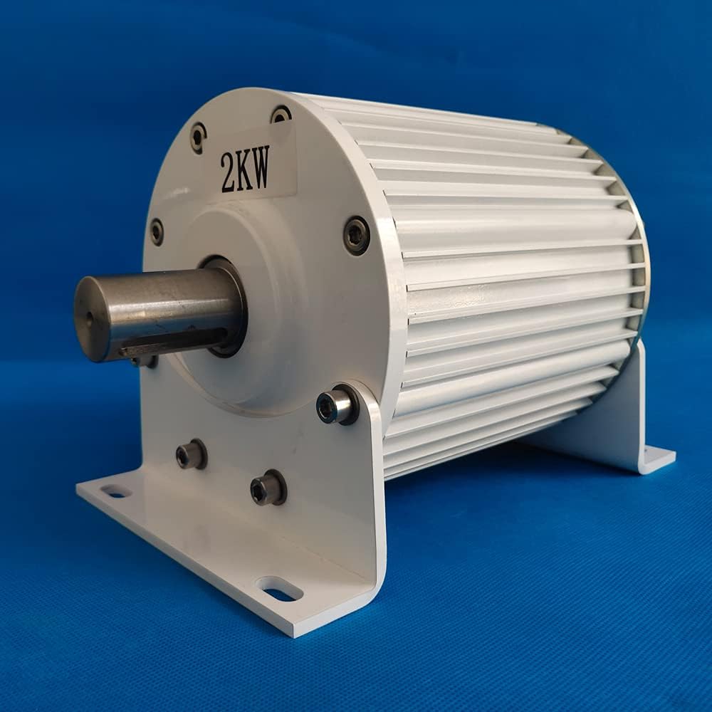 Wind Power Turbine Generator 1000W 2000W 3000W 4000W 5000W 10KW 3 Phase Gearless Permanent Magnet Generator 48V AC Alternator Wind Water Turbine (Size : Without Base, Color : 120-V_20KW 300RPM)