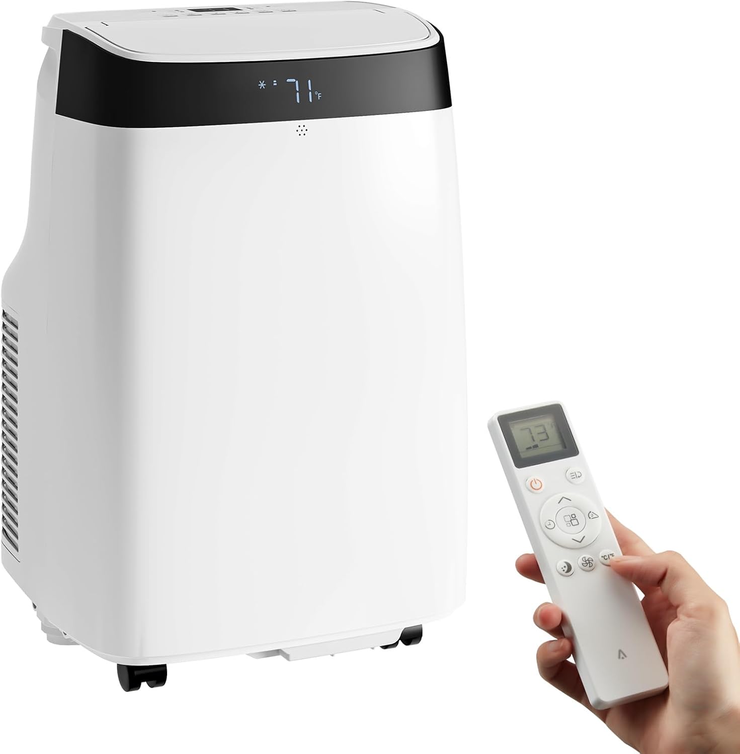 10000BTU Portable Air Conditioners, 3-in-1 AC Unit with Cooling, Dehumidifier & Fan Modes, Remote Control, Digital Display, Mobility, Quiet Freestanding AC Cooling for 450 Sq.Ft for Home, Office, RV