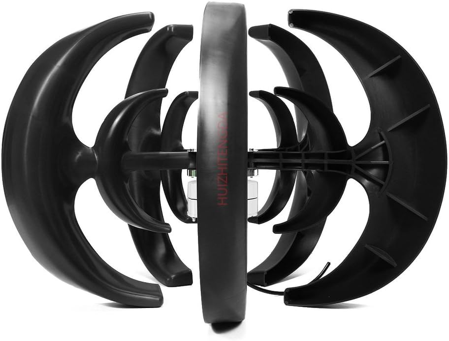 9000W Vertical Lantern Wind Generator, 5 Blade Home Magnetic Levitation Vertical Wind Turbine W/Charge Controller Suitable for Outdoor and Courtyard Use(12V-48V)