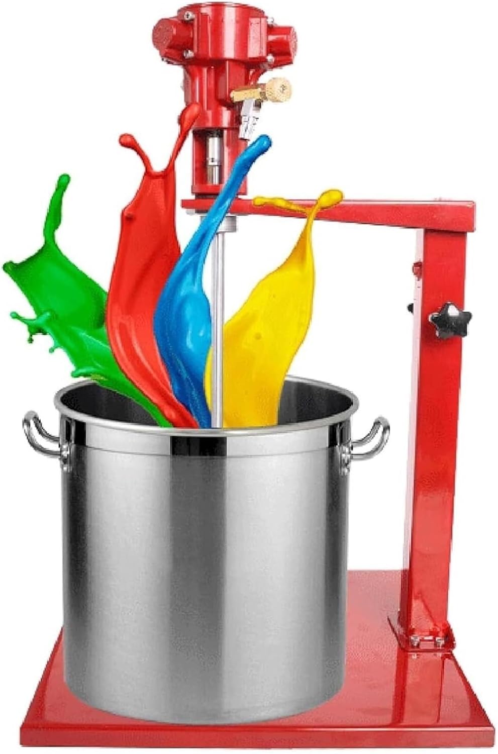 Pneumatic Paint Mixer Stirrer, Electric Handheld Cement Mixer, Paint Stirring Machine with Stand, Desktop Air Agitator for Paint Dye Mixing