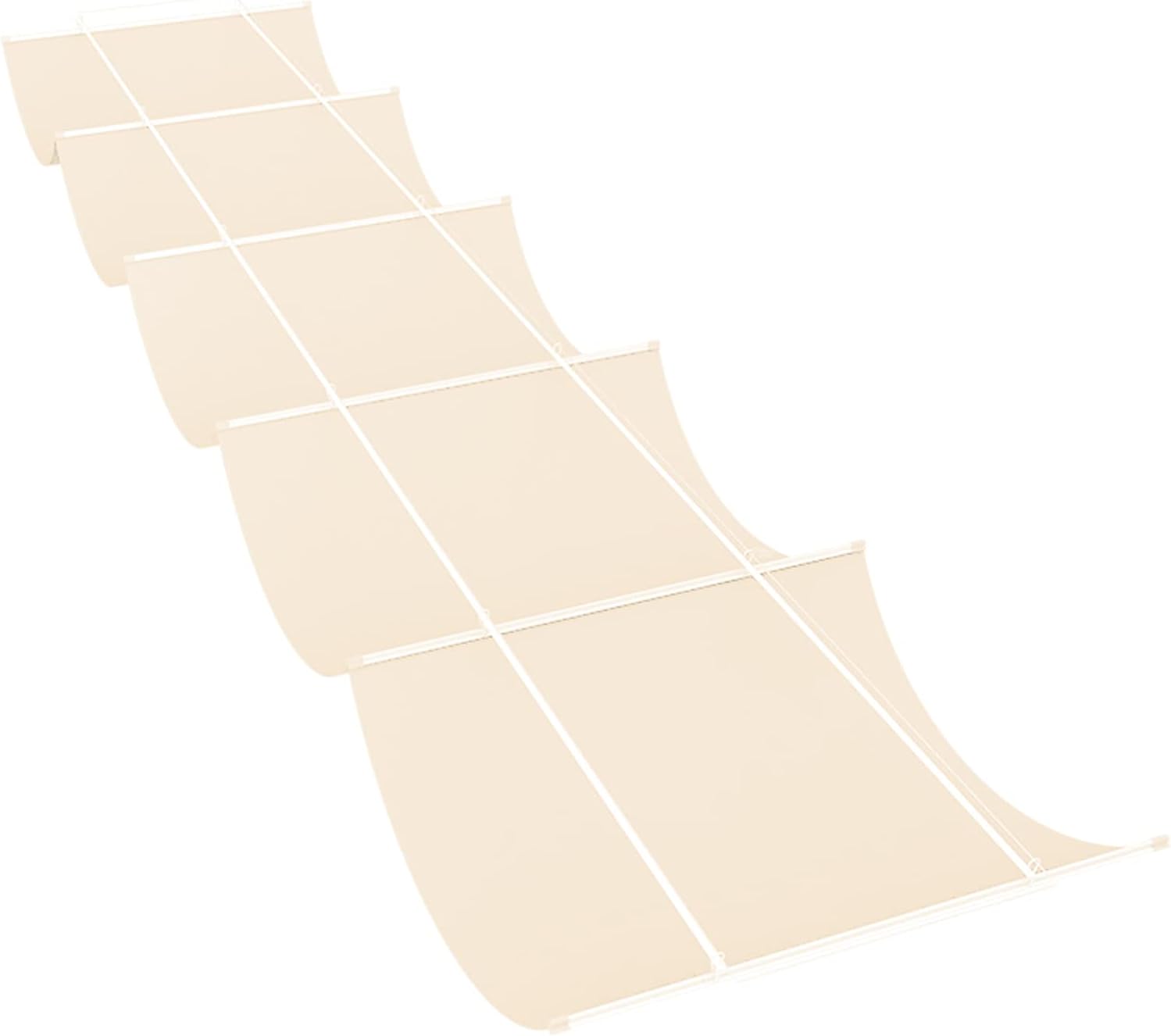 Rainproof Wave Sail,Anti-UV Wave Shade Sail Awning,Light Filtering Wave Shade Cloth Sail,Sunblock Shade Cloth,Retractable Awning,for Garden Courtyard,with Accessories (3.9x49ft)