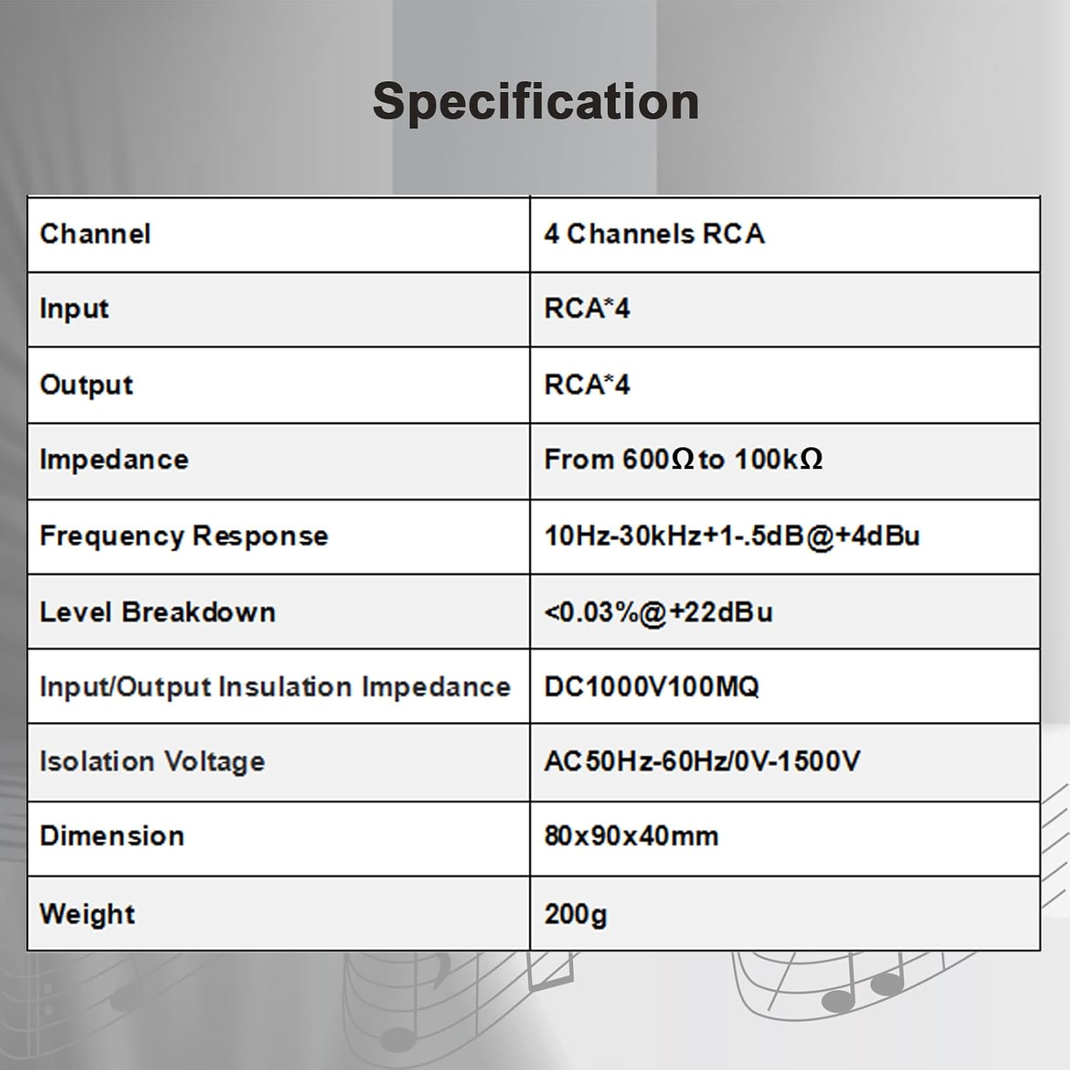 4 Channels RCA Ground Loop Noise Isolator(No Reduce Bass)Gold Coating Audio Hum Eliminator Speaker Noise Filter Aluminum Shell for HIFI Stereo Car Audio Player Home Theater Plug&Play (Black)