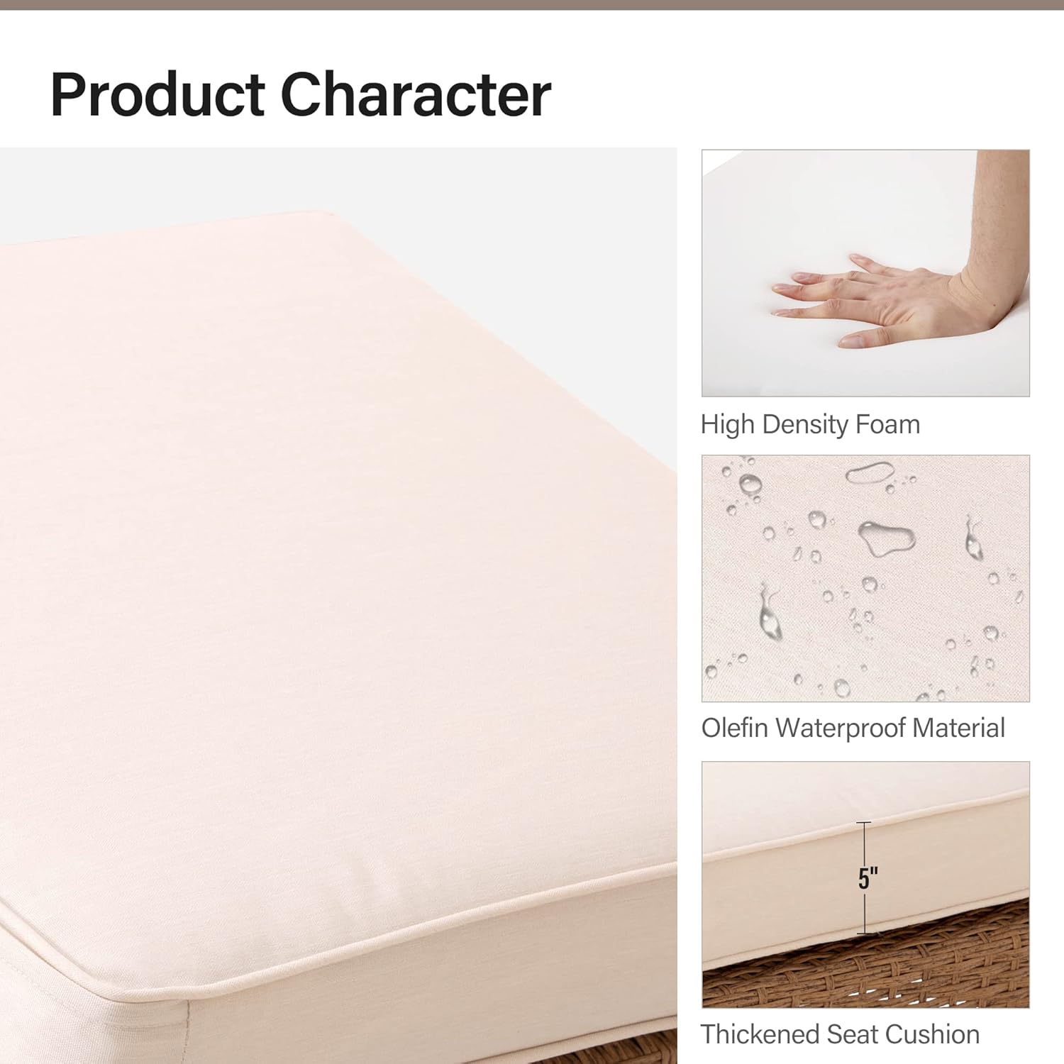 LAUSAINT HOME 9 Pieces Outdoor Patio Furniture Set with 43