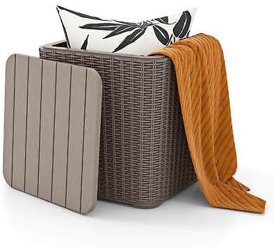 Compatible with 11.5 Gallon Water-Proof Deck Box Storage Container Side Table w/Removable Lid Size : 15