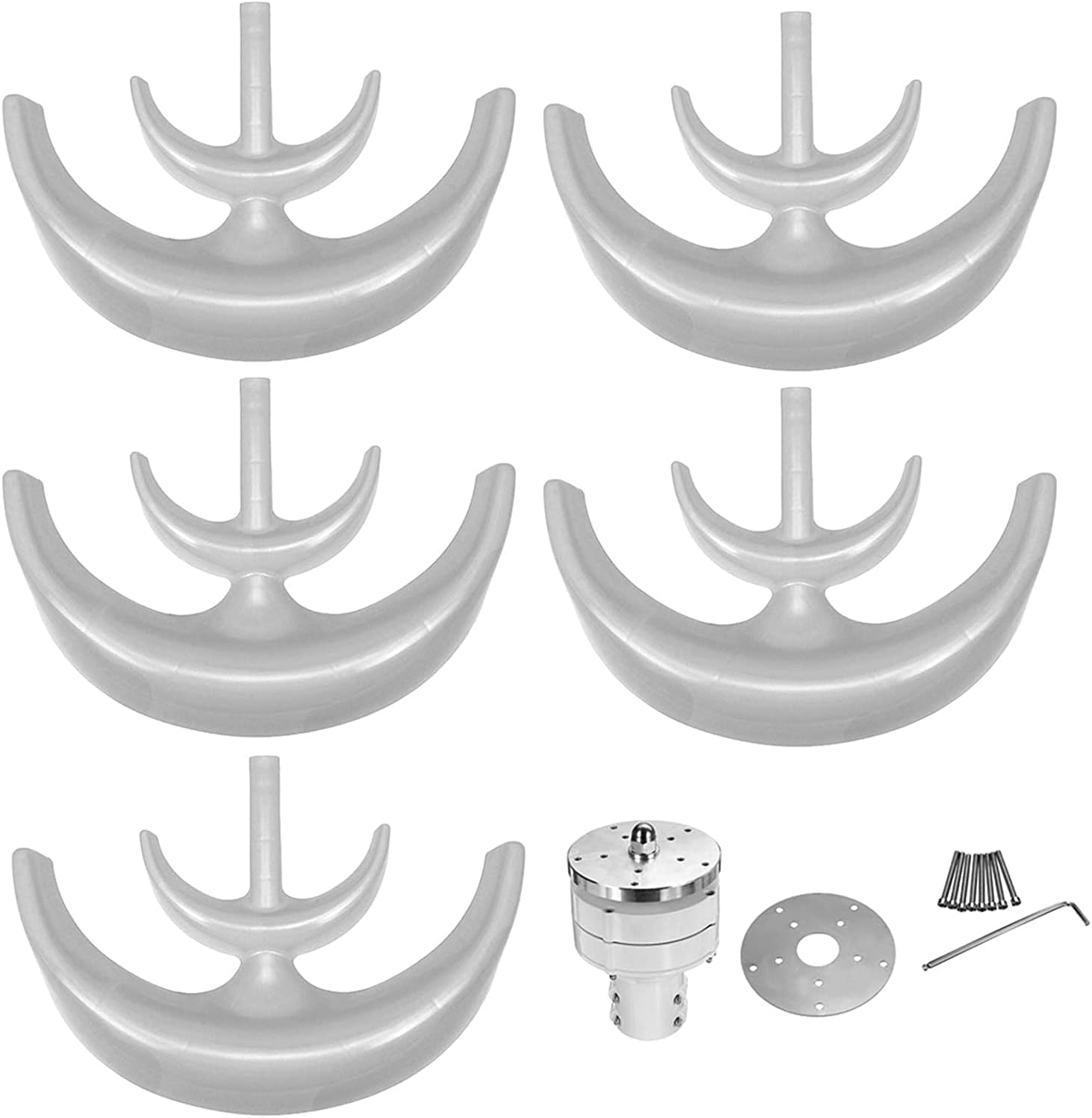 LiuSj JUnSt 4000W Home Vertical Axis Wind Turbines, Lantern 5 Blades Motor Kit Windmill Energy Charge Turbines for Home Camping