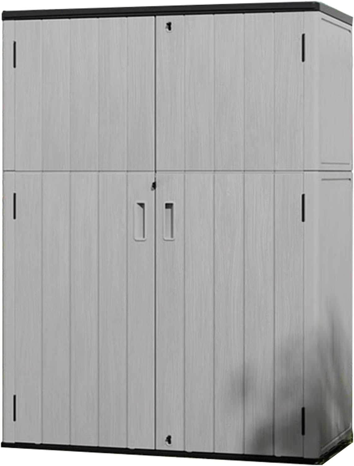 Storage Shed High Capacity Outside Storage Sheds，with Floor and Lockable Door，for Garden Backyard Tool Storage Use(Gray,51.5X69.3X27.5in)