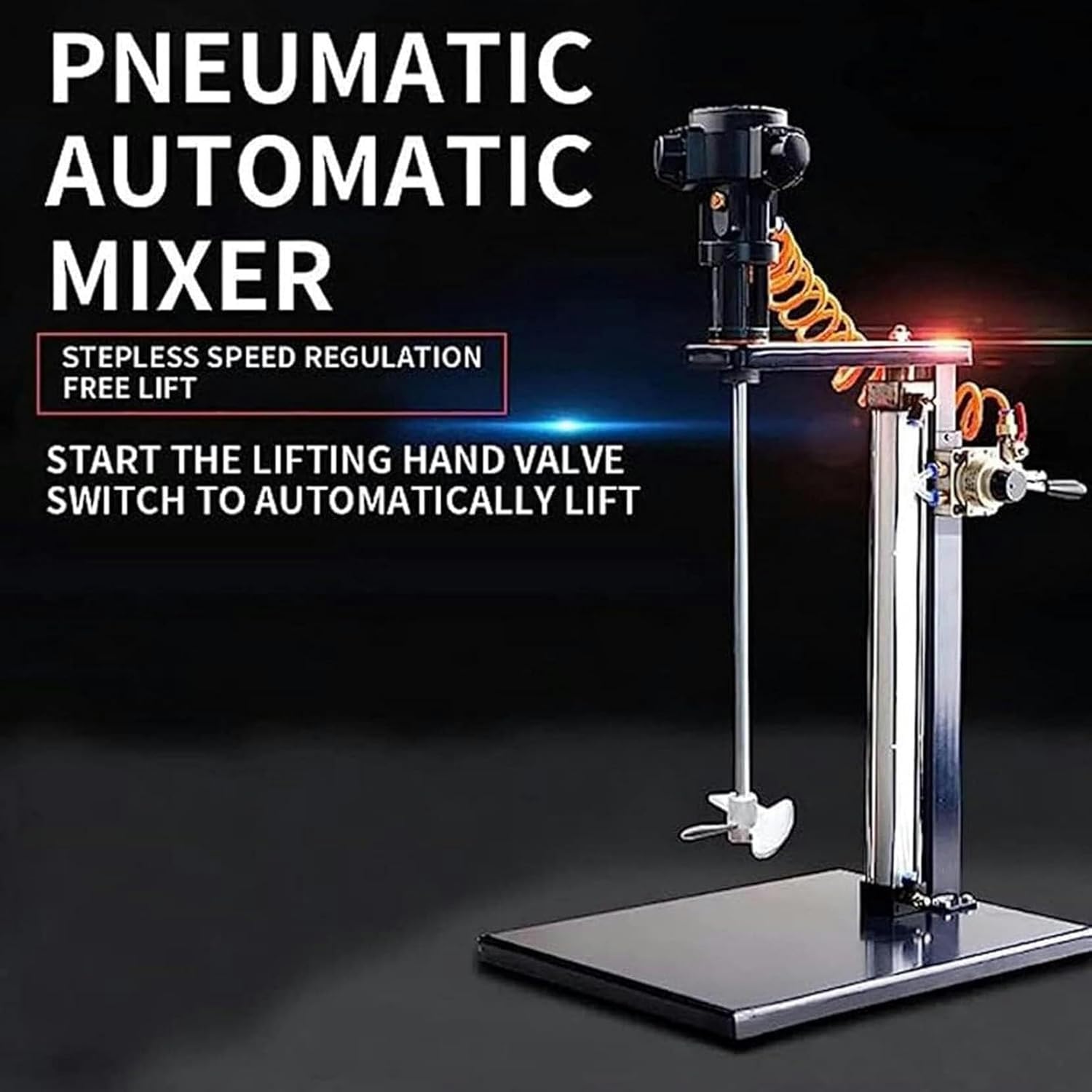 Pneumatic Paint Mixer Automatic Pneumatic Paint Mixer Machine, 5 Gallon 20l Air Agitator Blender Stirrer,Lifting Platform Paint Coating Mixer