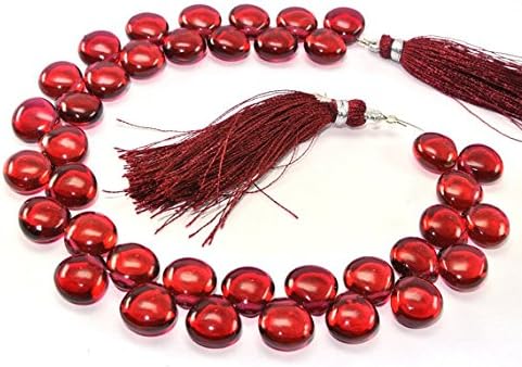 13 inch natural beads strand of 10x10mm smooth heart cranberry red quartz gemstone briolletes beads for DIY jewelry - necklace, bracelet, earring, ring.