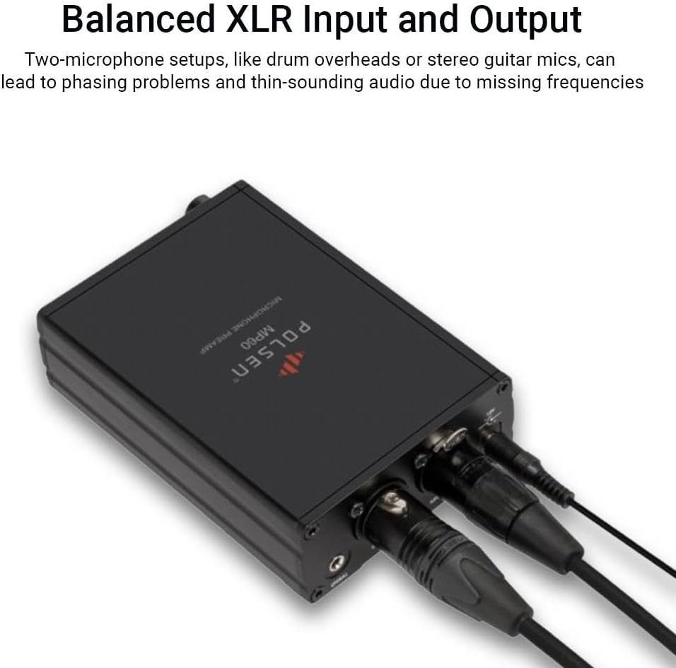 Microphone Preamp – Compatible with Shure, Dynamic Mics, Pre Amp for Microphones, and XLR Preamp for Studio and Podcasting