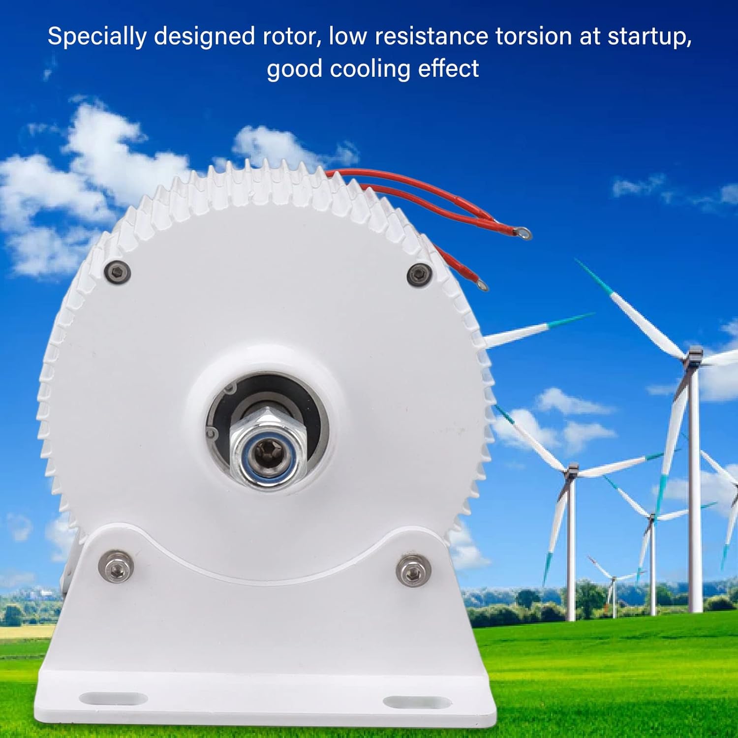 Wind Power Electric Generator Permanent Magnet 3 Phase Alternator Alternator Pure Copper Winding for Home Yard (400w 24v)