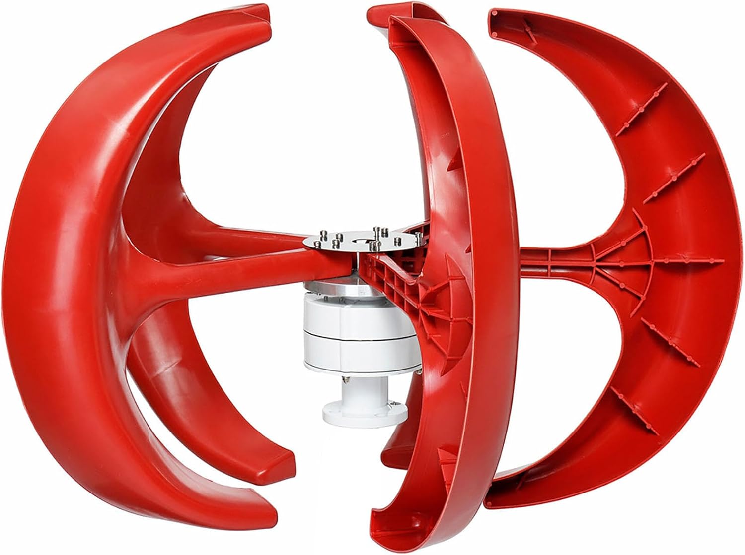 24v,BAOJUHUIKANG 100W-14000W Noiseless 3-Phase AC Permanent Magnet Wind Turbine Lantern Type 5-Blade Wind Power Generator Kit 12V / 24V / 48V /220V with Controller