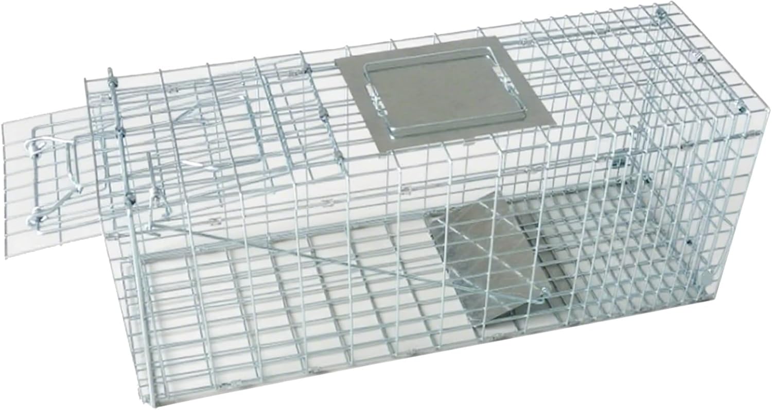 Folding Cat Trap for Stray Cats, Live Animal Cage Trap Squirrel, Cat Traps Outdoor for Racoons, Rabbits, Puppys, Squirrels(Screen Door 79 * 28 * 33cm)