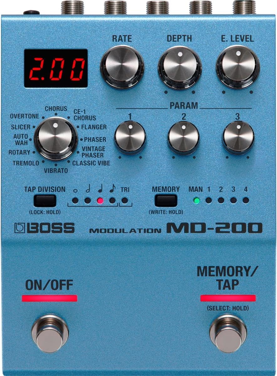 BOSS MD-200 Premium Quality Modulation Guitar Pedal, Blue (MD-200)