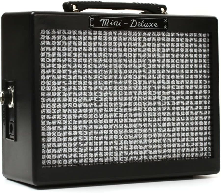 Fender MD20 Mini Deluxe Guitar Amplifier Bundle with Instrument Cable and Picks - Black
