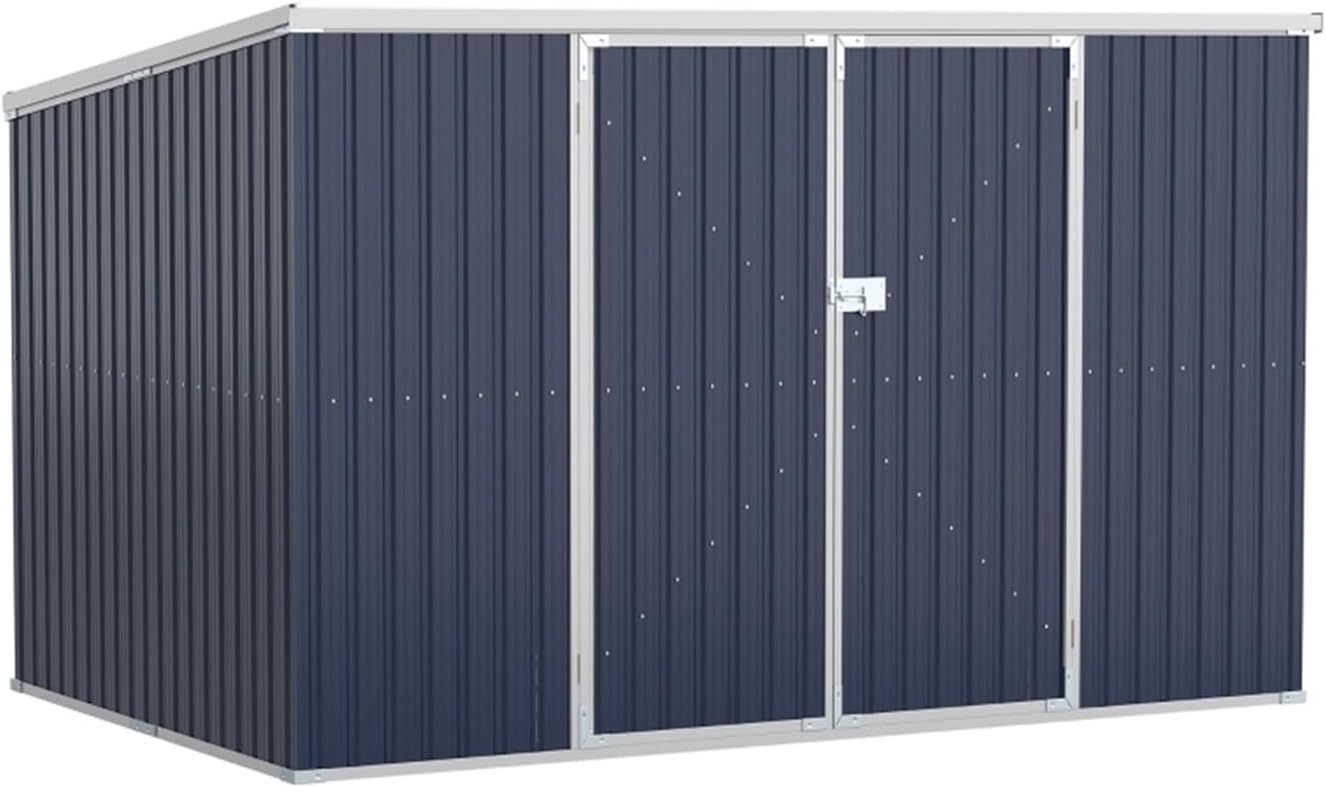 Garden Sheds Garden Storage Shed, Outdoor Utility Tool House with Double Lockable Doors for Backyard, Patio, Lawn, Dark Grey Outdoor Storage Sheds
