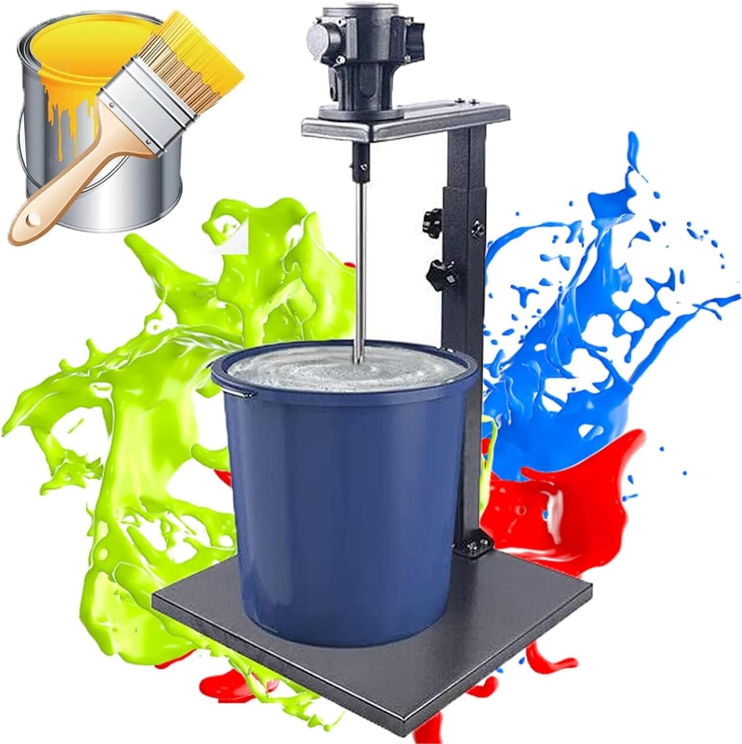 Desktop Vertical Air Mixer,Pneumatic Paint Mixer Machine,5 Gallon/20L Manual Lift Paint Stirrer,Ink Mixing Machine for Mixing