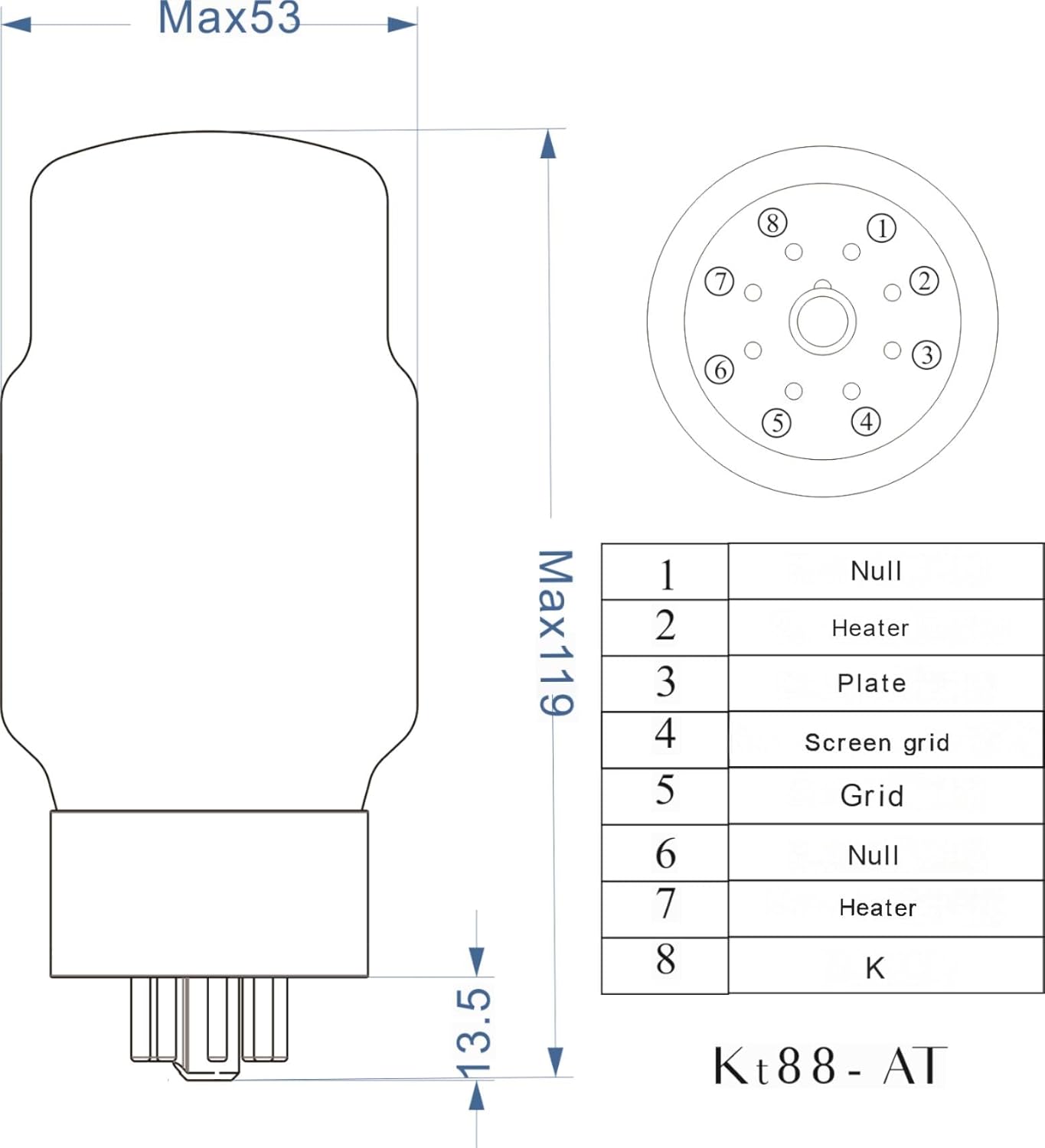 PSVANE Horizon Series KT88-AT Vacuum Tube Amplifier Matched Quad (4 PACK)
