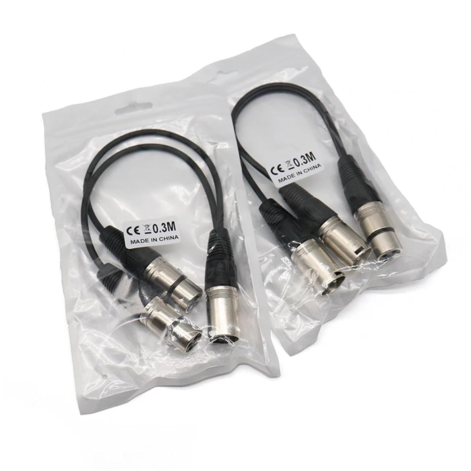 XLR Y Splitter Cable 3Pin Female to Dual Male Adapter Cord for Microphone Mixer Audio Studio DJ 1m 2m 3m 5m 10m 15m(1 Male to 2 Female,15 Meters)