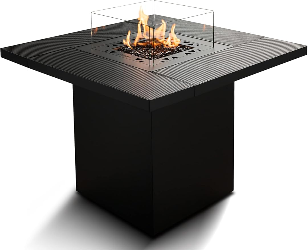 Planika - Square Table - Gas Fire Pit Table, 35