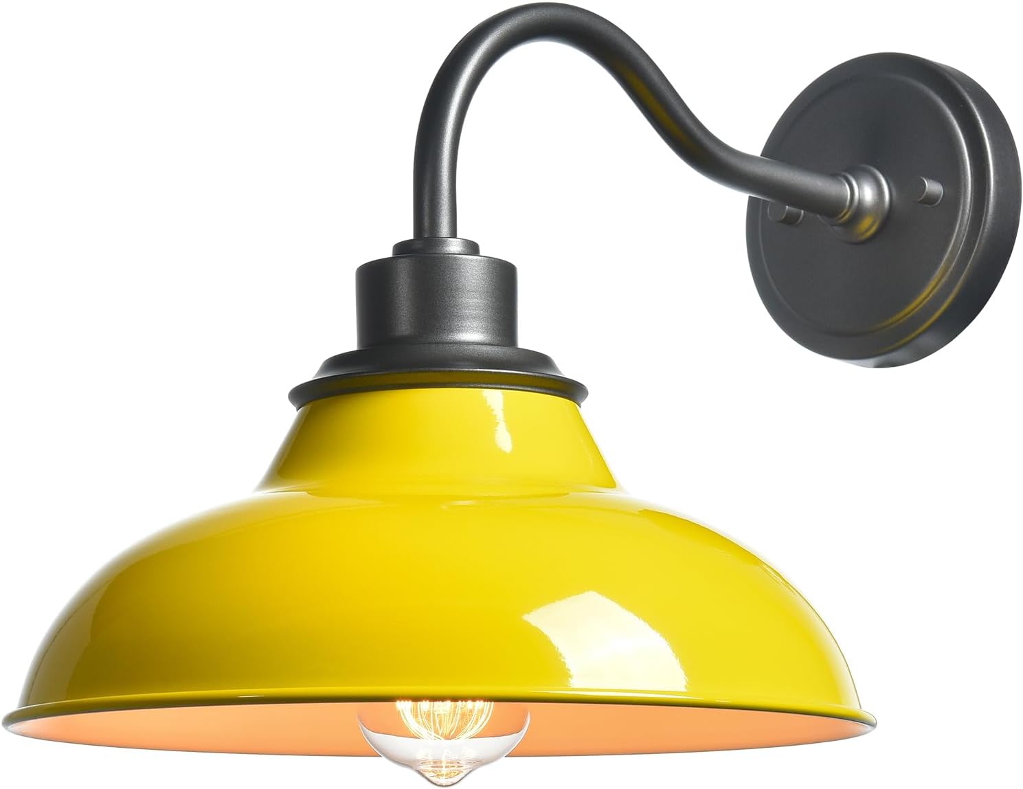 HYDELITE Wall Sconce Yellow Wall Light Fixture Modern Sconces Wall Lighting for Bedroom Bathroom Living Room Kitchen Hallway Indoor Gooseneck