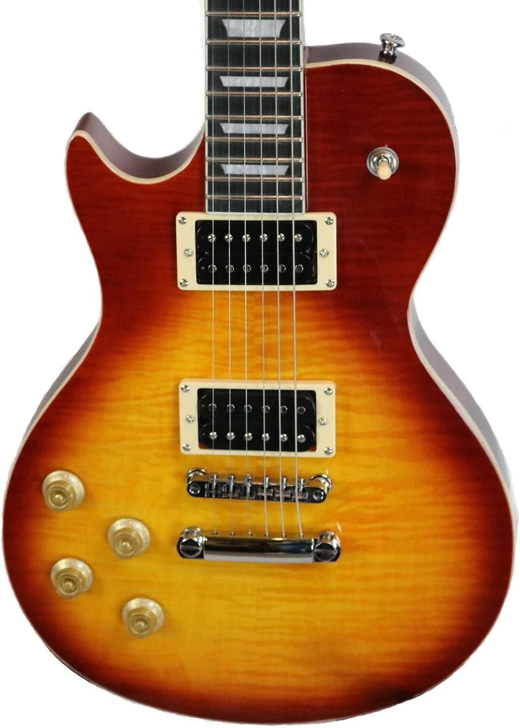 Sawtooth Heritage 60 Series Flame Maple Top Left-Handed Electric Guitar, Tobacco Burst