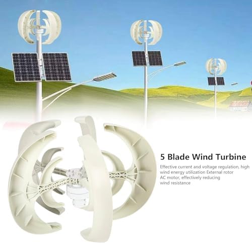 2000W Wind Turbine Generator Kit for Home Use - Horizontal & Vertical Blades with Controller - Efficient Renewable Energy Solution for Electricity Production