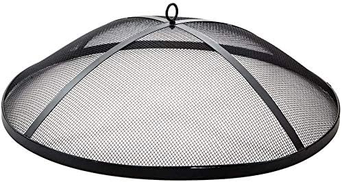 Fire Pits Outdoor Wood Burning Round Large Fire Pit for Ground, Patio, Deck, Lawn, Outdoor or Campsite Fire Pits with Cover BBQ Cooking for Outside Camping Backyar