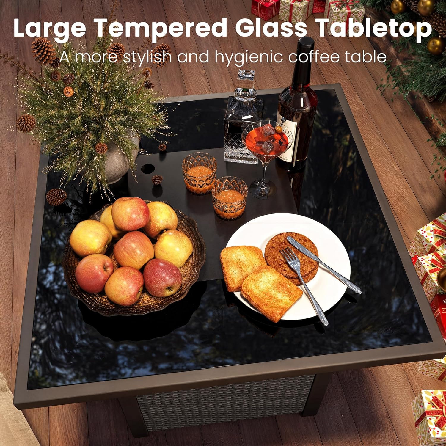 Propane Fire Pit Table, Outdoor Fire Pit Table, 28