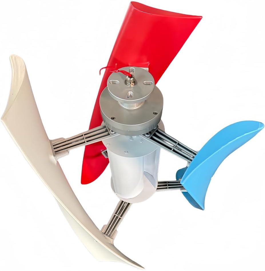 1000W-5000W Vertical Axis Wind Turbine Generator, 3 Blades Wind Vertical Turbine Generator Permanent Magnet Generator Kit for Hybrid Wind Solar(12V-220V)