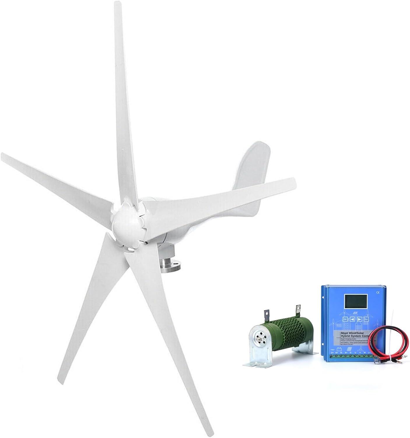 3000W Wind Turbine Generator 12V 24V 48V Windmill With MPPT Controller Power Supply Kit Solar Complementary Permanent Magnet Wind Turbine Generator Home Project Use Street Lighting ( Color : 48V )