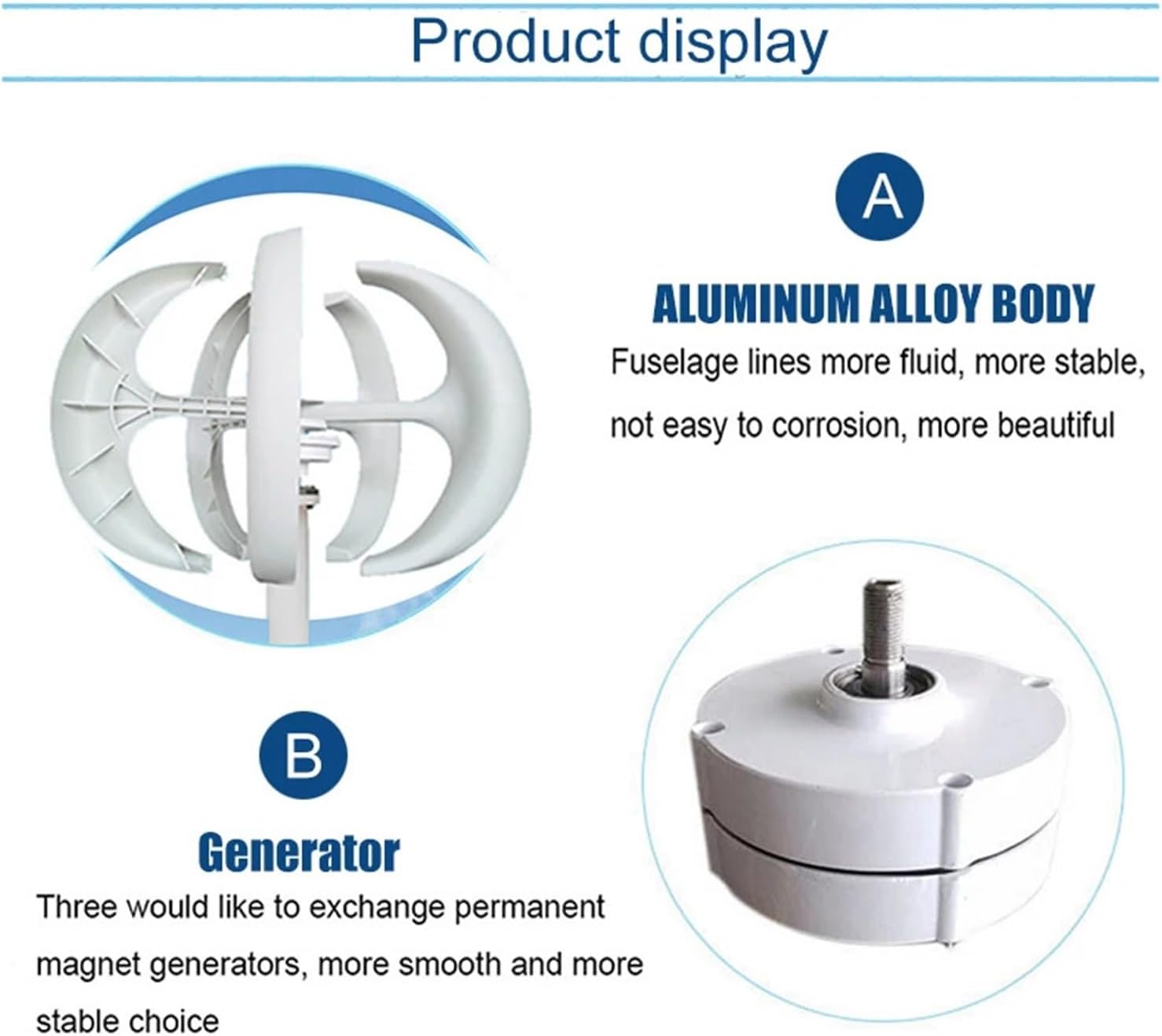 3000W Vertical Wind Turbine 12V 48V Vertical Axis Wind Generator Windmill with MPPT Charging Controller Low Starting Speed for Home(White,Charging CONROL_48V)