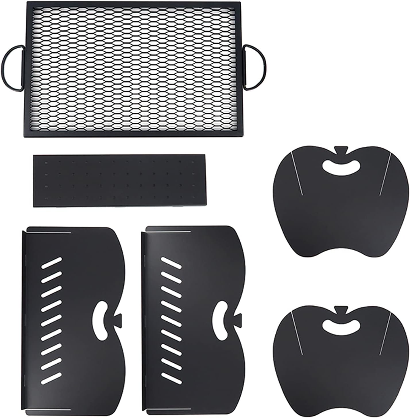 Wood Burning Fire Pit Backyard Portable Removable Fire Pit Grill for Camping, Hollow Splicing Cooking Grill Combination,50×38×30.4cm