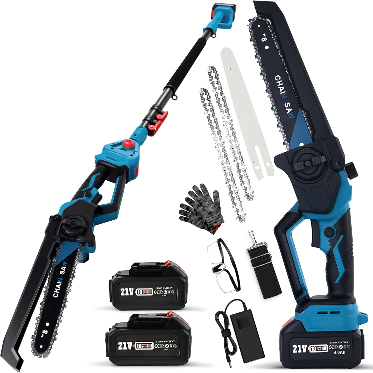 Cordless 2-in-1 Pole Saw & 8