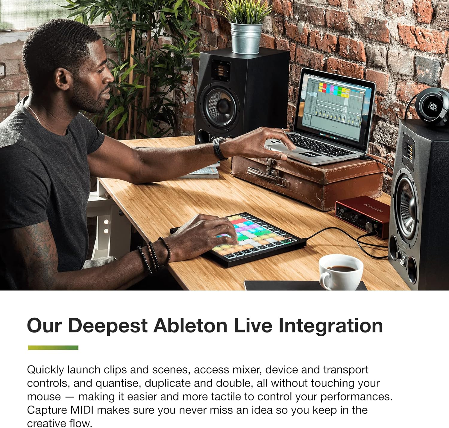 Novation Launchpad X MIDI Grid Controller for Ableton Live/Logic Pro — Easy Controls, Dynamic Note Playing, Scale Modes