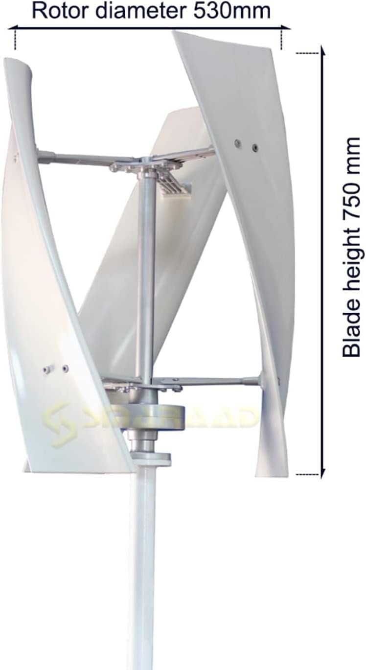 LiuSj JUnSt 8000W Wind Vertical Turbine Generator, 12V 24V 48V with Controller and 220 Voltage Conversion Inverter No Noise Wind Turbine (White)