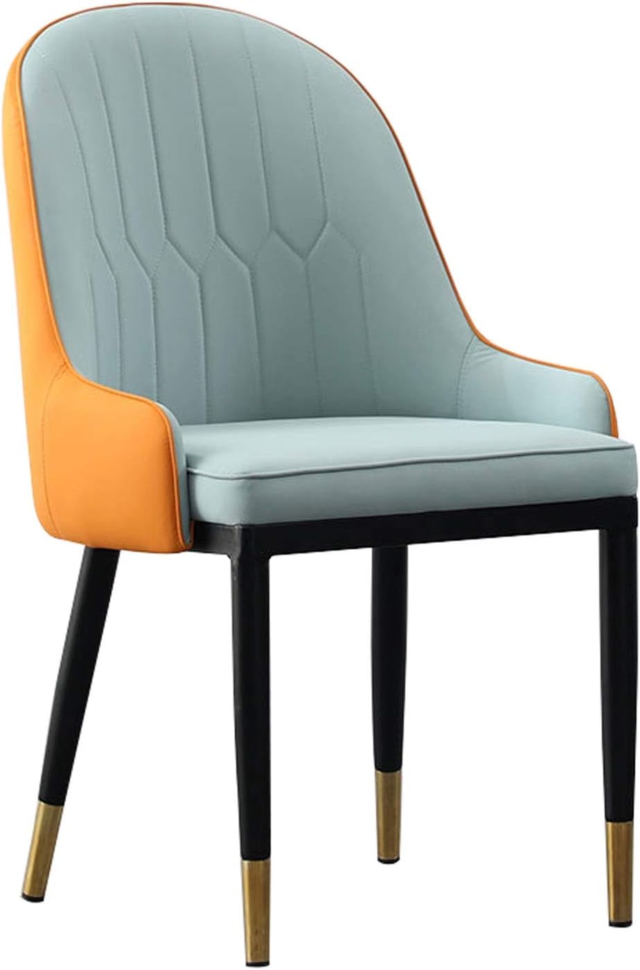 Dining Chair Kitchen Dining Room Furniture Chairs Modern Style Dining Chair Artificial Leather Chair with Backrest Used Dining Room and Living Room Office Lounge Chair (Color : Light Blue)