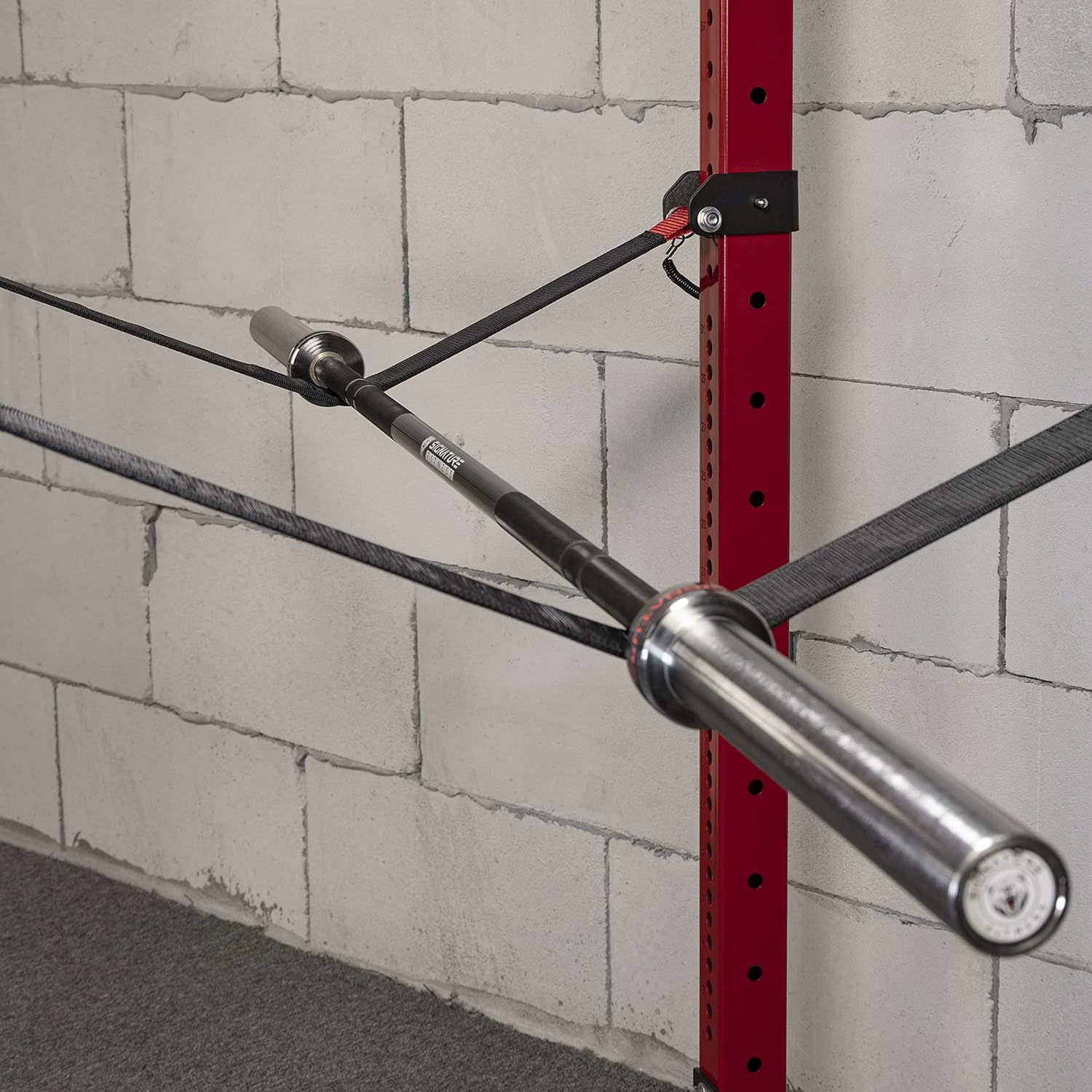 Signature Fitness SF-3 1,500 Pound Capacity 3” x 3” Power Cage Squat Rack, Includes J-Hooks and Safety Straps, Other Optional Accessories