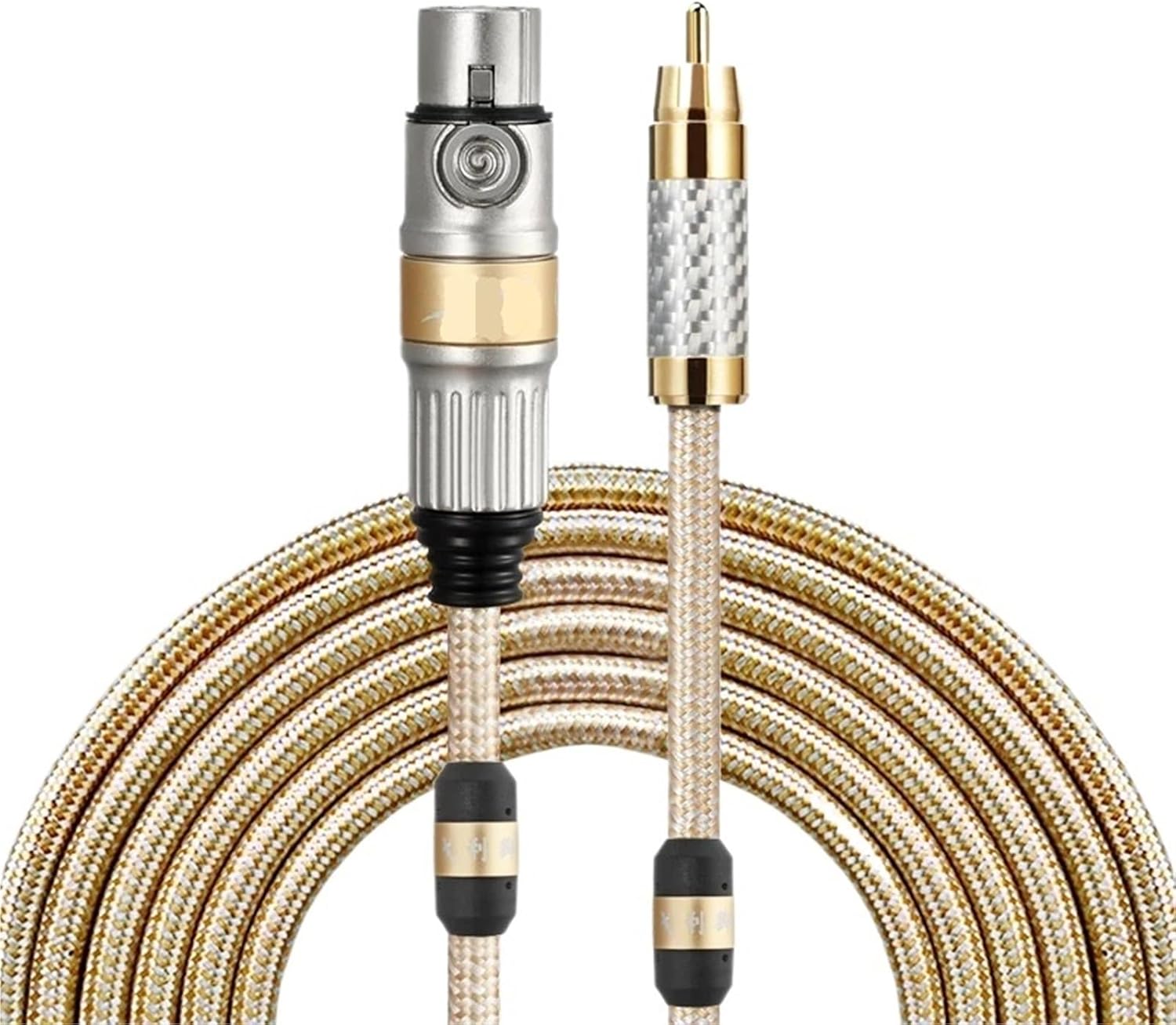to XLR 3 Pin Audio Cable for Amplifier Mixing Console Regular XLR Female to Male Cable Gold-Plated 1M 2M 3M 5M 10M(1m)