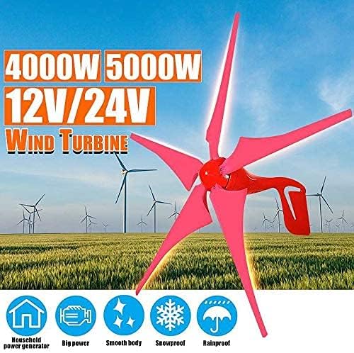 Wind Power Turbines Generator 4000W/5000W 12V 24V 5 Wind Blade Windmill Wind Generator for Household Streetlight +Controller Set