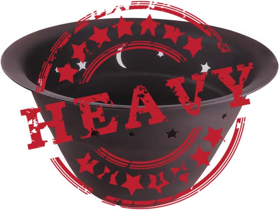 Cast Iron Fire Pits, Outdoor Round Wood Burning Fire Pit Bowl with Mesh Screen,Fireplace Poker,29 inch cast Iron Black