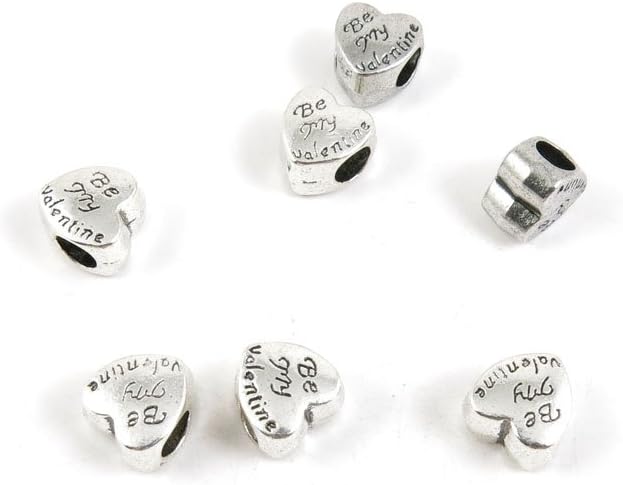 Jewelry Making Charms Antique Silver Tone Color Jewellery Charme Findingss Bulk Wholesale Suppliers Arts Crafts D4NA4 Love Heart Loose Beads