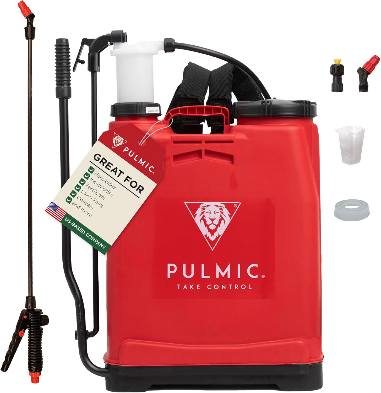 PULMIC Raptor 16 Professional Backpack Sprayer, Lawn and Garden Sprayer, Padded Shoulder Strap for Pests & Weeds, Watering, and Spraying Plants, Manual Pump with Lower Wear, 4 Gallon Backpack Sprayer