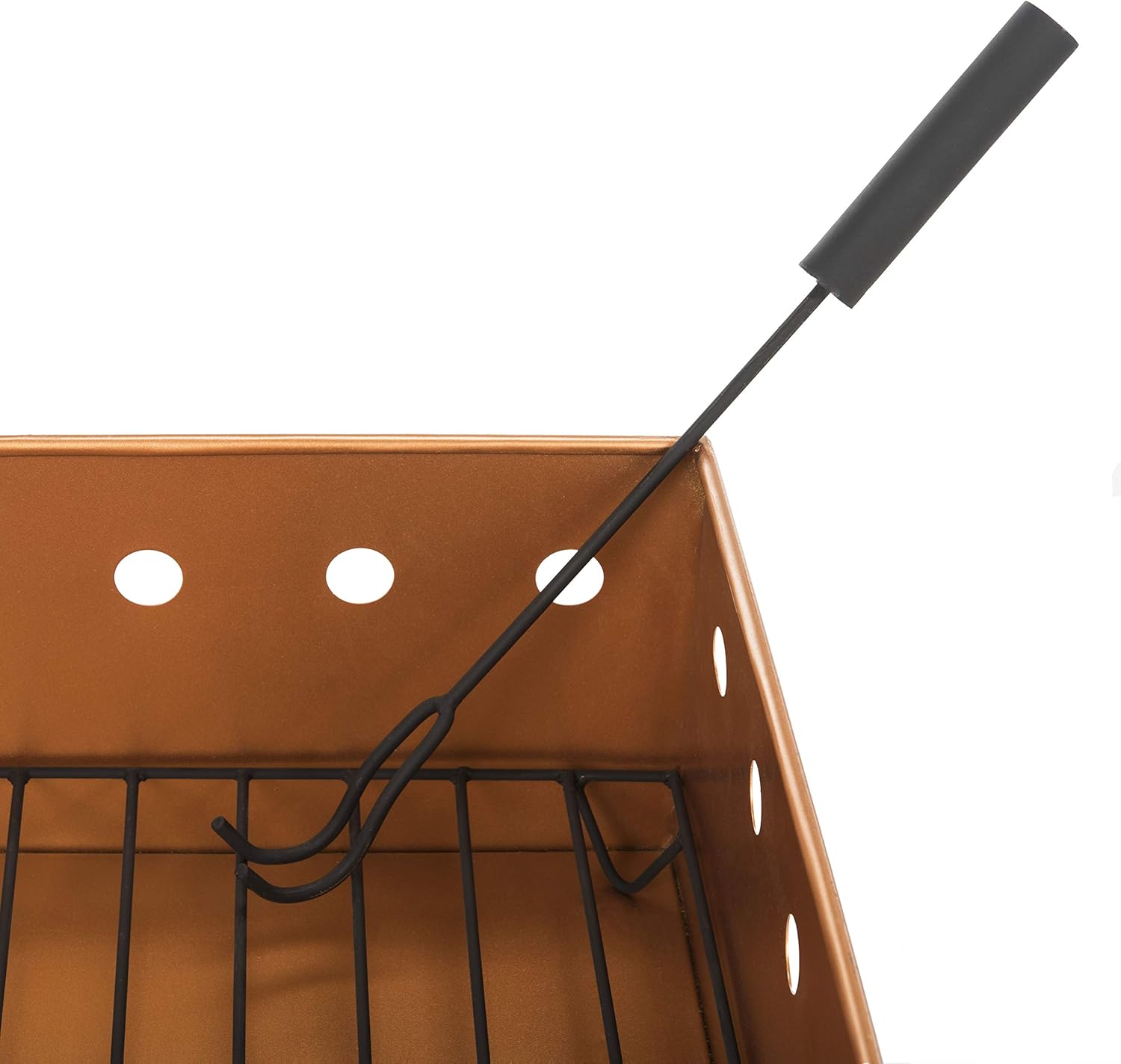 SAFAVIEH PIT2004A Outdoor Collection Wyatt Copper and Black Square Fire Pit