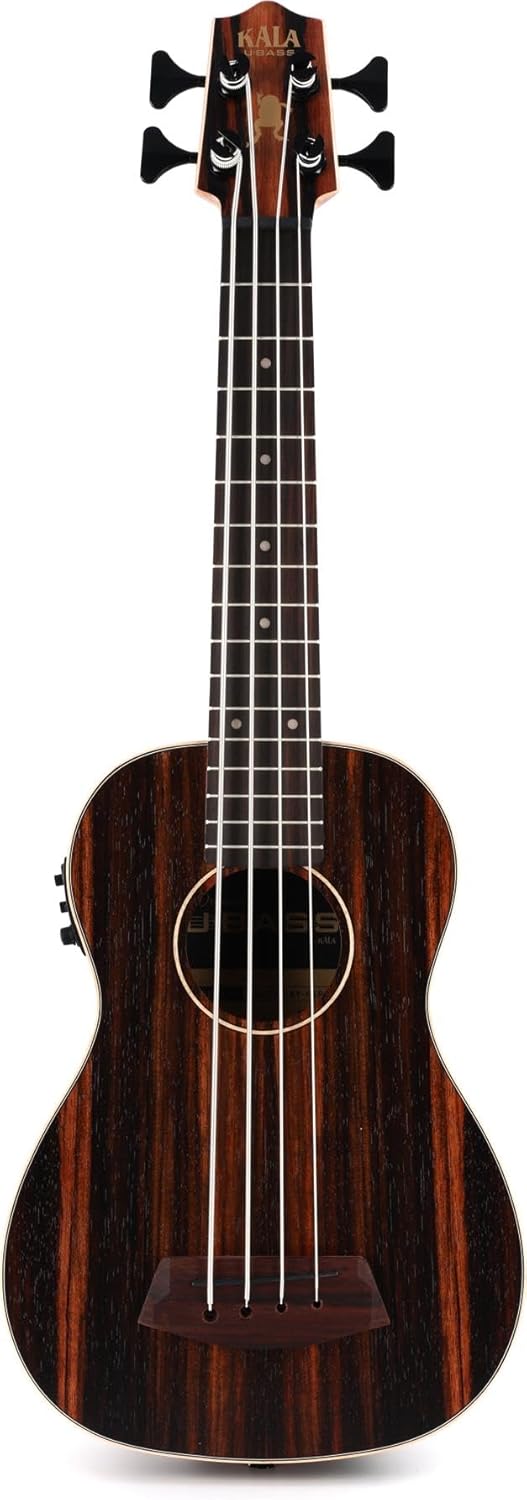 Striped Ebony Acoustic-Electric U•BASS® w/Round Wounds Rosewood Update